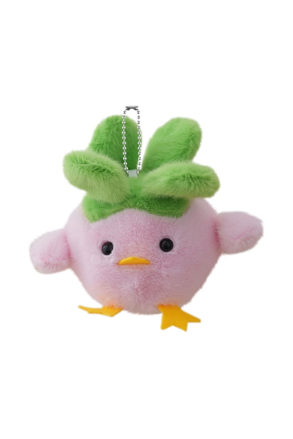 Cute Fluffy Chick Plush Keychain, Mini Cartoon Chicken Stuffed Pendant for Backpack Handbag Car Key Decor, Multi Pastel Colors Available