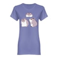 thumbnail image 1 of Cute Fluffy Hamsters Shaped T-Shirt Women -Image by Shutterstock, Female Small, 1 of 2