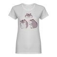 thumbnail image 1 of Cute Fluffy Hamsters Shaped T-Shirt Women -Image by Shutterstock, Female Small, 1 of 2