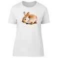 thumbnail image 1 of Cute Fluffy Watercolor Bunny T-Shirt Women -Image by Shutterstock, Female x-Large, 1 of 2