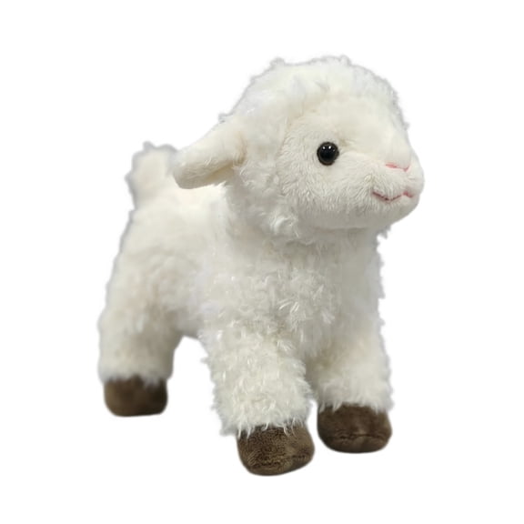 Cute Fluffy White Sheep Stuffed Animal Super Soft Lamb Plush Toy Doll Easter Decor Birthday Gift
