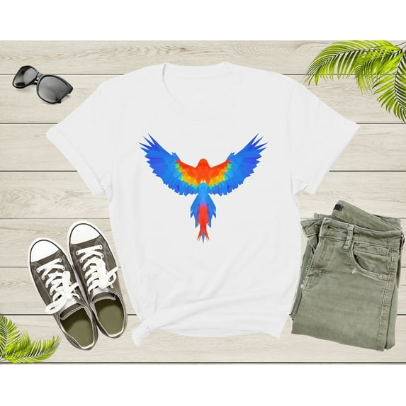 Cute Flying Colorful Parrot Topic Exotic Bird Art Design T-Shirt Parrot Lover Gift T Shirt for Men Women Kids Boys Girls Graphic Tshirt