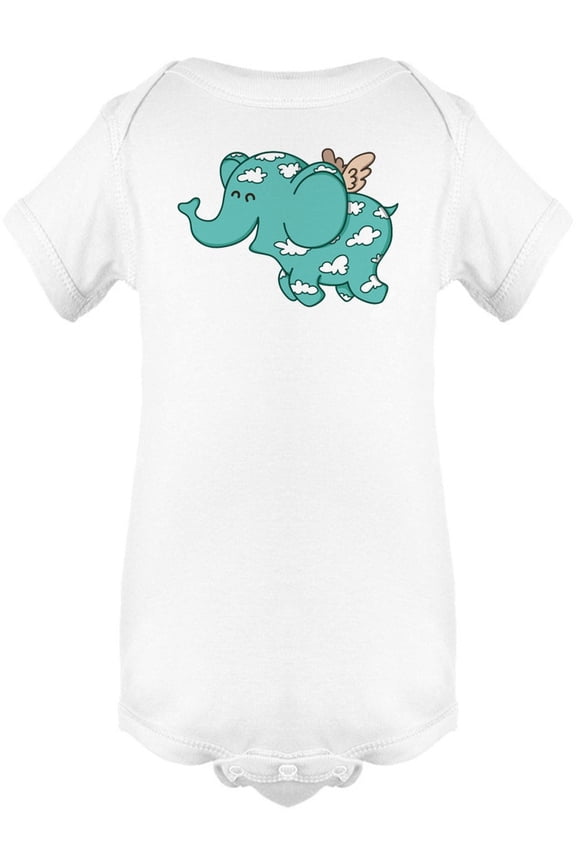 Cute Flying Elephant Bodysuit Infant -Image by Shutterstock,  Newborn