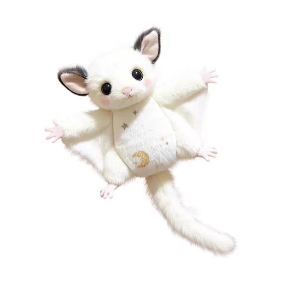 Cute Flying Squirrel Plush Keychain, Soft Fluffy Sugar Glider Stuffed Animal Keyring, Mini Plushie Bag Charm Pendant for Backpack Purse, Ideal Gift,1pc.