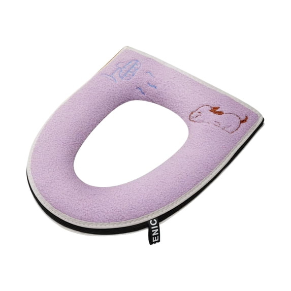 Cute Foam Toilet Seat Cushion Soft Warm Padded Toilet Cover Round/Elongated Toilets Washable Non- Bathroom Toilet Pad