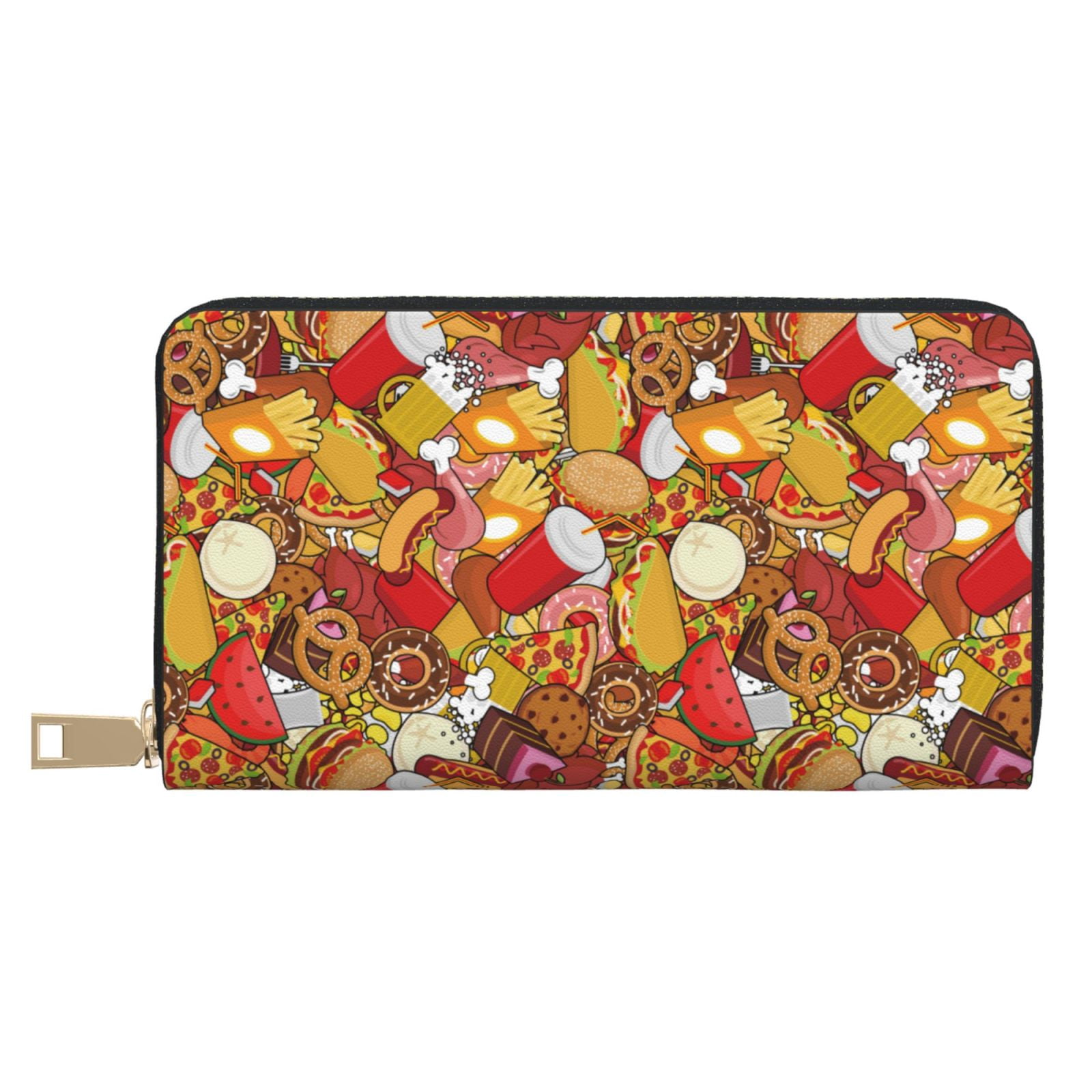 Cute Food Cake Chicken Leg Donuts Wallet Women, Leather Bifold Multi ...