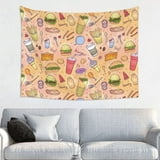 Cute Food Ice Cream Drinks Wall Tapestry for Bedroom Aesthetic ...