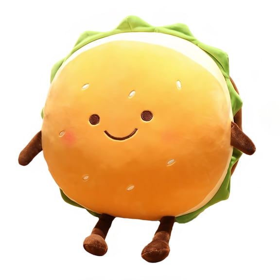 Cute Food Plush Pillow, Soft Hamburger Macaron Stuffed Toy Throw Cushion, Soft Plush Material For Comfortable Support, Home Decor Sofa Bed Car Cushion, Perfect Gift For Kids