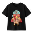 thumbnail image 1 of Cute Football Turkey Thanksgiving T-Shirt for Kids, 100% Cotton, 1 of 7