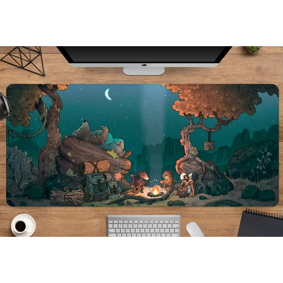 Cute Forest Mouse Mat Computer Pad For Lap Desk Mat Anime Mouse Pad Large Gaming Pad For Mouse And Keyboard