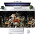 thumbnail image 1 of Cute Forest Witch Magic Mushroom Desk Mat Black Large Extended Mouse Pad XXL Desk Pad Gaming Mousepad Keyboard Mouse Mat for Computer Laptop 31.5''''X15.7'''' Non-Slip Rubber Base with Stitched Edges, 1 of 6