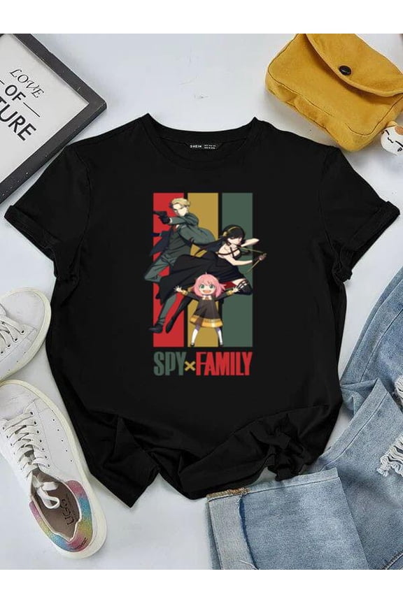 Cute Forger Family Spy X Family Anya Loid Yor Anime Manga Gift Unisex tee V51361, for men & women, up to size 5XL