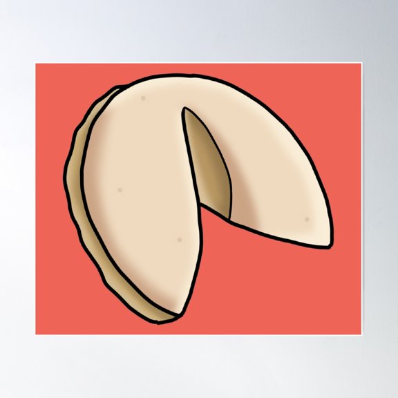 Cute Fortune Cookie Poster Wall Art, Modern Wall Decor For Living Room Bedroom, 8x12 UNFRAMED