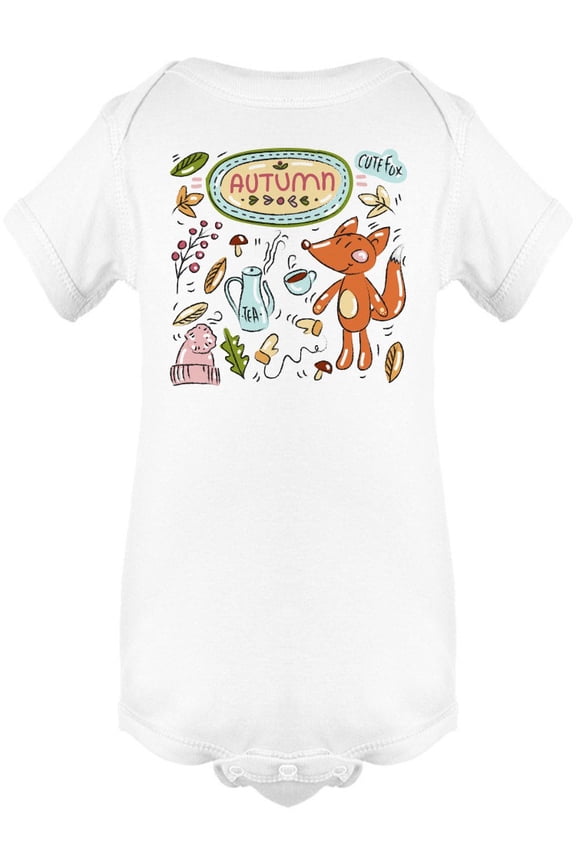 Cute Fox Autumn Bodysuit Infant -Image by Shutterstock, Newborn