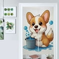 thumbnail image 1 of Cute Fox Bathing Fun Door Curtain Nordic Living Room DoorCurtain Porch Partition Curtain Kitchen Rative Half Curtain, 1 of 4