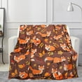 thumbnail image 1 of Cute Fox Blanket, Flannel Blanket Soft and Cozy, Fox Gifts for Adult Kids Teens, Forest Fox Mushroom Throw Blanket for Nap Bed Sofa Chair Home Decor 50x60inch, 1 of 6