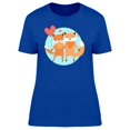 thumbnail image 1 of Cute Fox Couple Heart Balloon T-Shirt Women -Image by Shutterstock, Female Small, 1 of 2