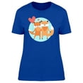 thumbnail image 1 of Cute Fox Couple Heart Balloon T-Shirt Women -Image by Shutterstock, Female x-Large, 1 of 2