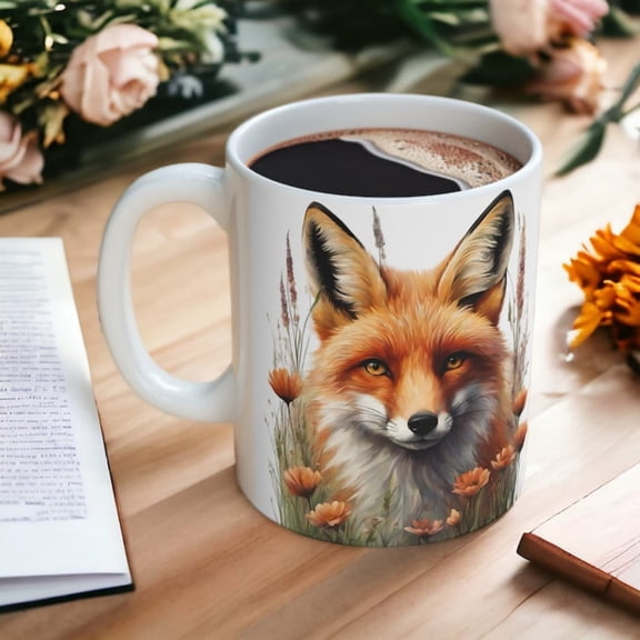 Cute Fox Custom Mug Gift fox lovers Pernalized fox Mug coffee Drinking cup red fox mug Fox coffee mug Fox .