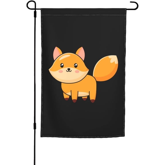 Cute Fox Garden Flag 12x18in Double Sided Printed Vertical Welcome Flag Outdoor Lawn Patio Decorative Flags Home Decor Flags