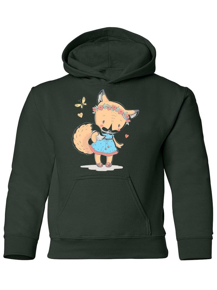 Cute Fox. Hoodie Juniors -Image by Shutterstock, Large - Walmart.com