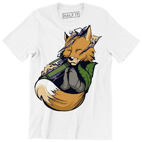 Cute Fox In Meditation Funny Animal Meditating Men's T-Shirt