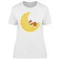 thumbnail image 1 of Cute Fox On The Moon Cartoon T-Shirt Women -Image by Shutterstock, Female x-Large, 1 of 2