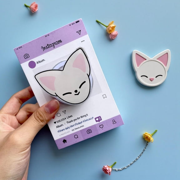 Cute Fox Phone Grip: Kawaii Phone Stand, Sanrio PopSocket, Magnetic Phone Holder, MagSafe Phone Grip, Gift for Her, Bestie, Phone Accessory