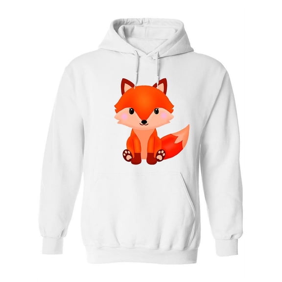 Cute Fox Sitting Hoodie Women -SPIdeals Designs, Female XX-Large