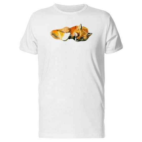 Cute Fox Sleeping T-Shirt Men -Image by Shutterstock, Male 3X-Large