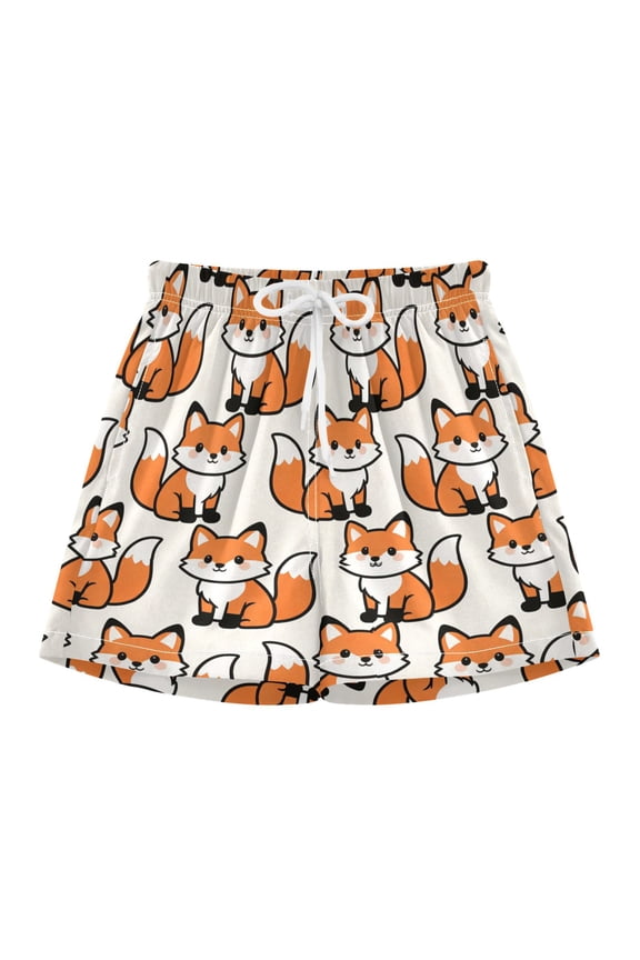 Cute Fox Swim Trunks Quick Drying Swim Trunks Summer Swim Shorts Swimwear