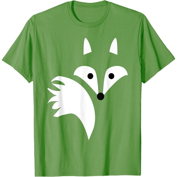 Cute Fox Sysbol Minimalist Imagine Unisex T-Shirt for Men Women Kids,Lime Color,Size YXS