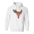 thumbnail image 1 of Cute Fox With A Feather Hoodie Women -Image by Shutterstock, Female XX-Large, 1 of 4