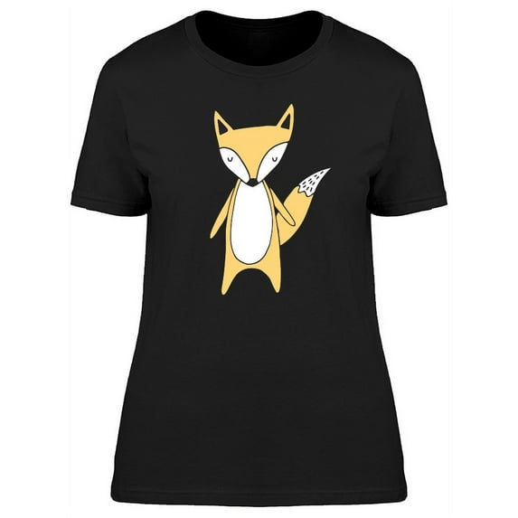 Cute Fox With Eyes Closed T-Shirt Women -Image by Shutterstock, Female Large