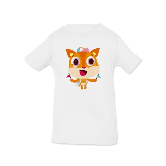 Cute Fox With Flags T-Shirt Infant -Image by Shutterstock,  18 Months