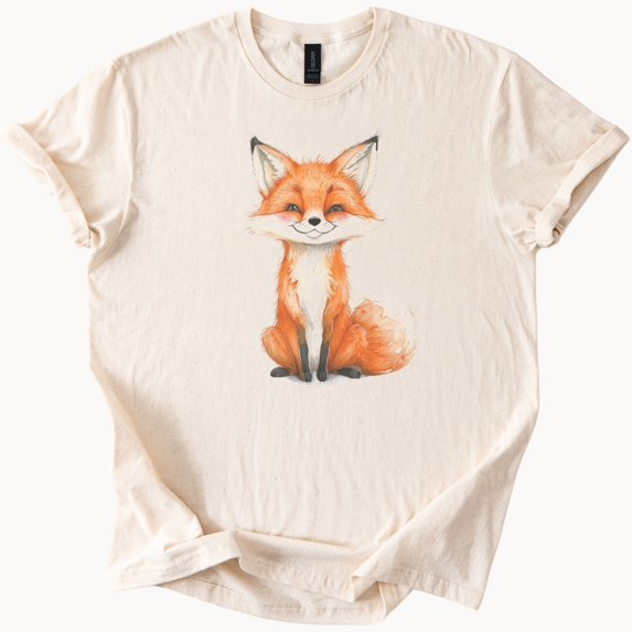 Cute Fox Woodland Nature Animal Lover Graphic T-Shirt