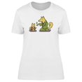 thumbnail image 1 of Cute Foxes Cartoon T-Shirt Women -Image by Shutterstock, Female x-Large, 1 of 2
