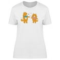 thumbnail image 1 of Cute Foxes Sharing Coffee T-Shirt Women -Image by Shutterstock, Female Medium, 1 of 2