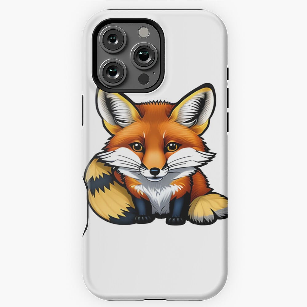 Cute Foxy Stickers Expressive Phone Case for iPhone 16 15 14 13 12 11 ...