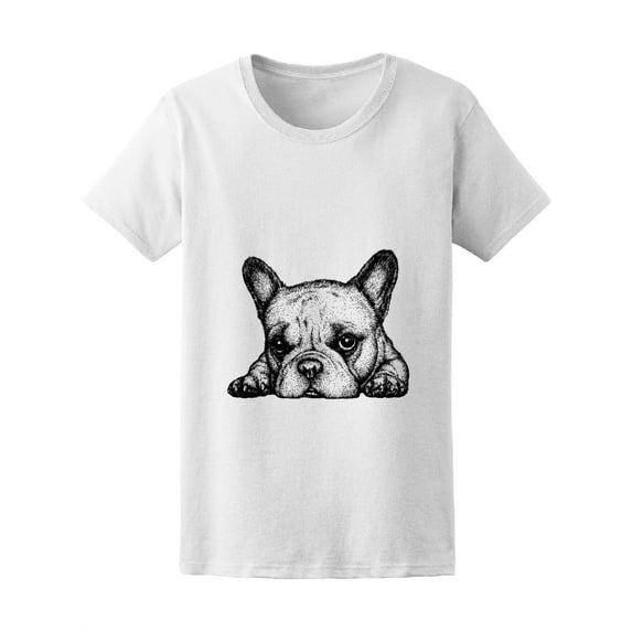 Cute French Bulldog Cool Sketch Tee Women's -Image by Shutterstock