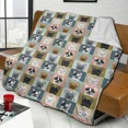 thumbnail image 1 of Cute French Bulldog Dog Flannel Cozy Warm Blanket Children Adult Gift Fluffy Soft Throw Blanket for Bed Sofa Camping Home Travel, 1 of 7