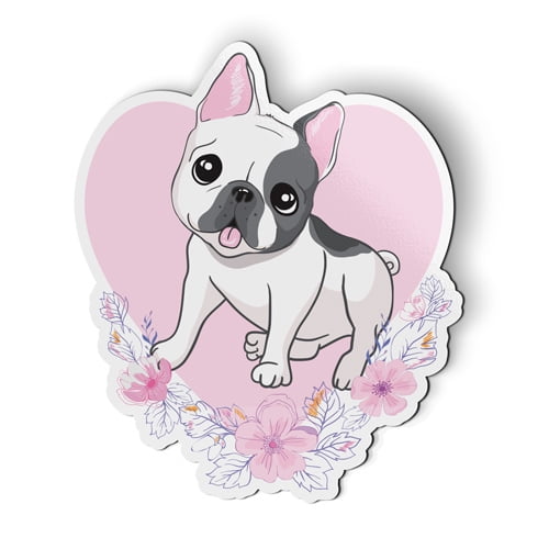Cute French Bulldog Frenchie - 5" Magnet for Car Locker Refrigerator