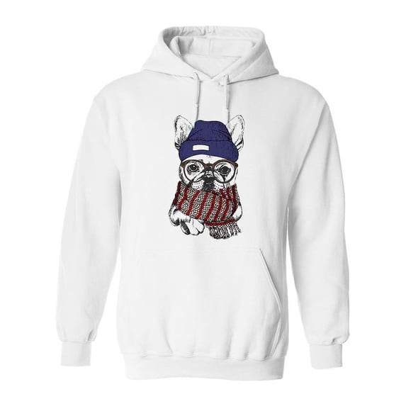 Cute French Bulldog In Winter Hoodie Men -Image by Shutterstock, Male Medium