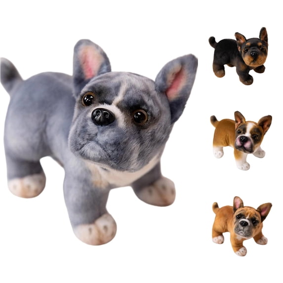 Cute French Bulldog Plush Stuffed Animal, Soft Realistic Dog Toy for Kids, Great Christmas Gift for Collectors