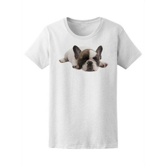 Cute French Bulldog Sleeping T-Shirt Women -Image by Shutterstock, Female Medium
