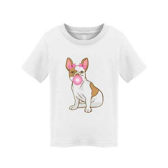 Cute French Bulldog With Gum T-Shirt Toddler -SPIdeals Designs, 3 Toddler