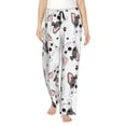Cute French Bulldog with Bow Women's Pajama Bottoms, Long Comfy Womens