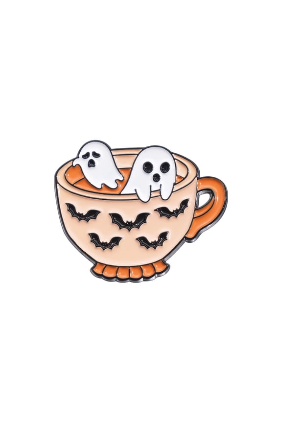 Cute Fresh Tea Cup Cat Brooch Alloy Enamel Pins 30x26mm