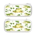 thumbnail image 1 of Cute Frog (2), Carrying Case For Nintendo Switch & OLED Version, Eva Lightweight Shockproof Protective Pouch Case for Game Console & Accessories with 10 Game Card Slot & Wristband, White, 1 of 6