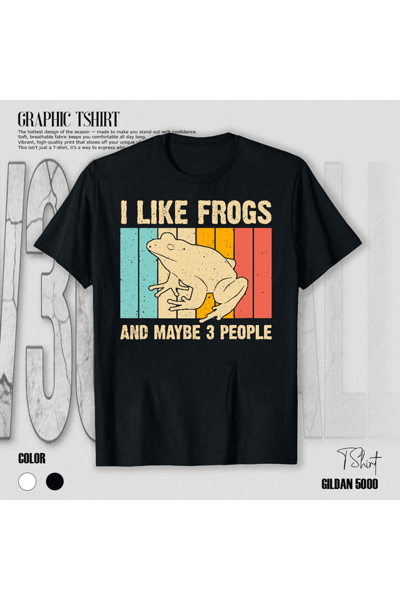 Cute Frog And Toad Amphibian Lover Fun Graphic Design Apparel T-Shirt V16937, for Men & Women, up to Size 5XL
